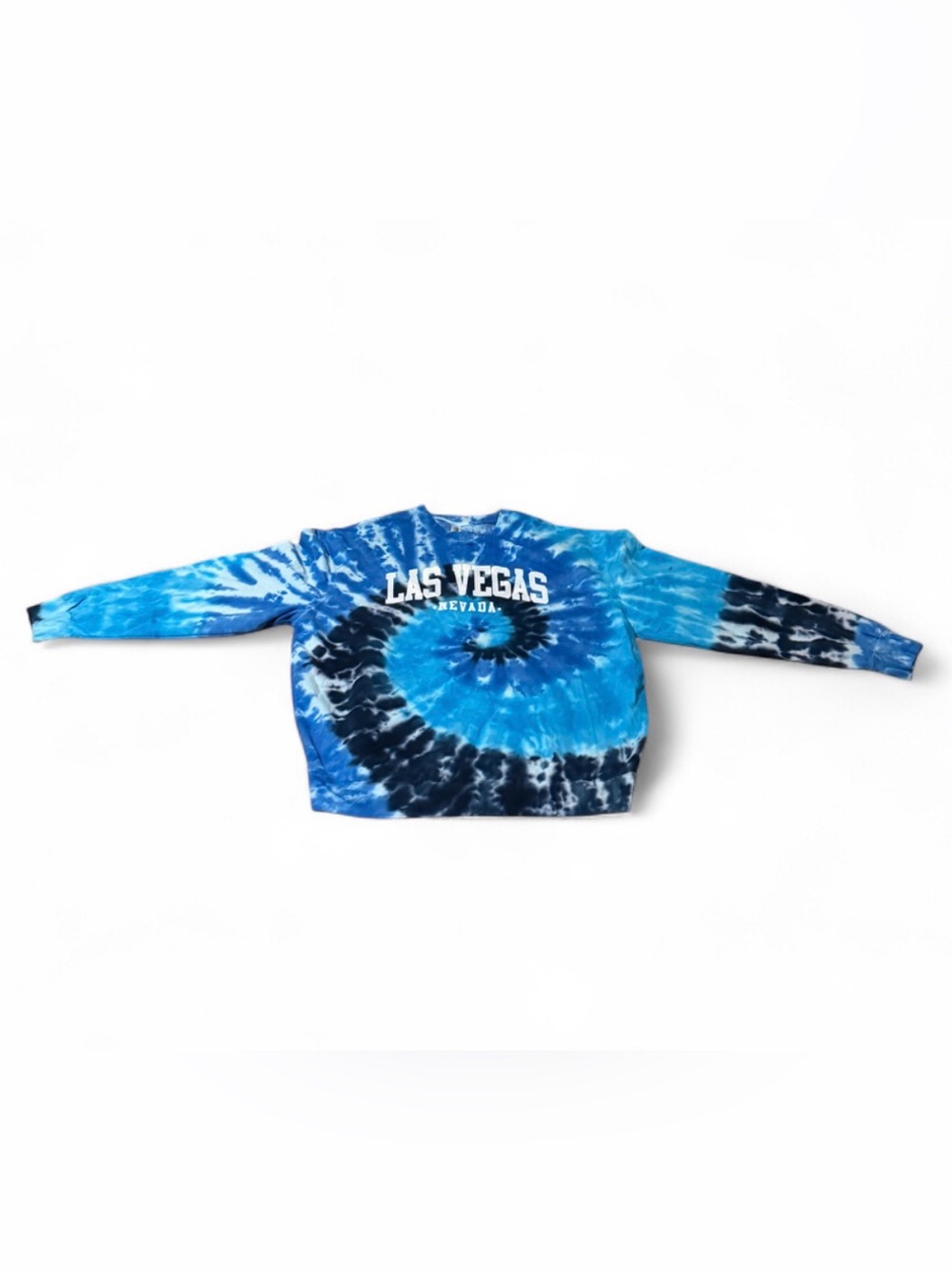 Source Unknown Blue Tie-Dye Las Vegas Crewneck Sweatshirt
